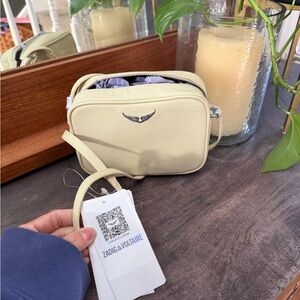Zadig & Voltaire XS Wings crossbody in the prettiest butter yellow leather 💛